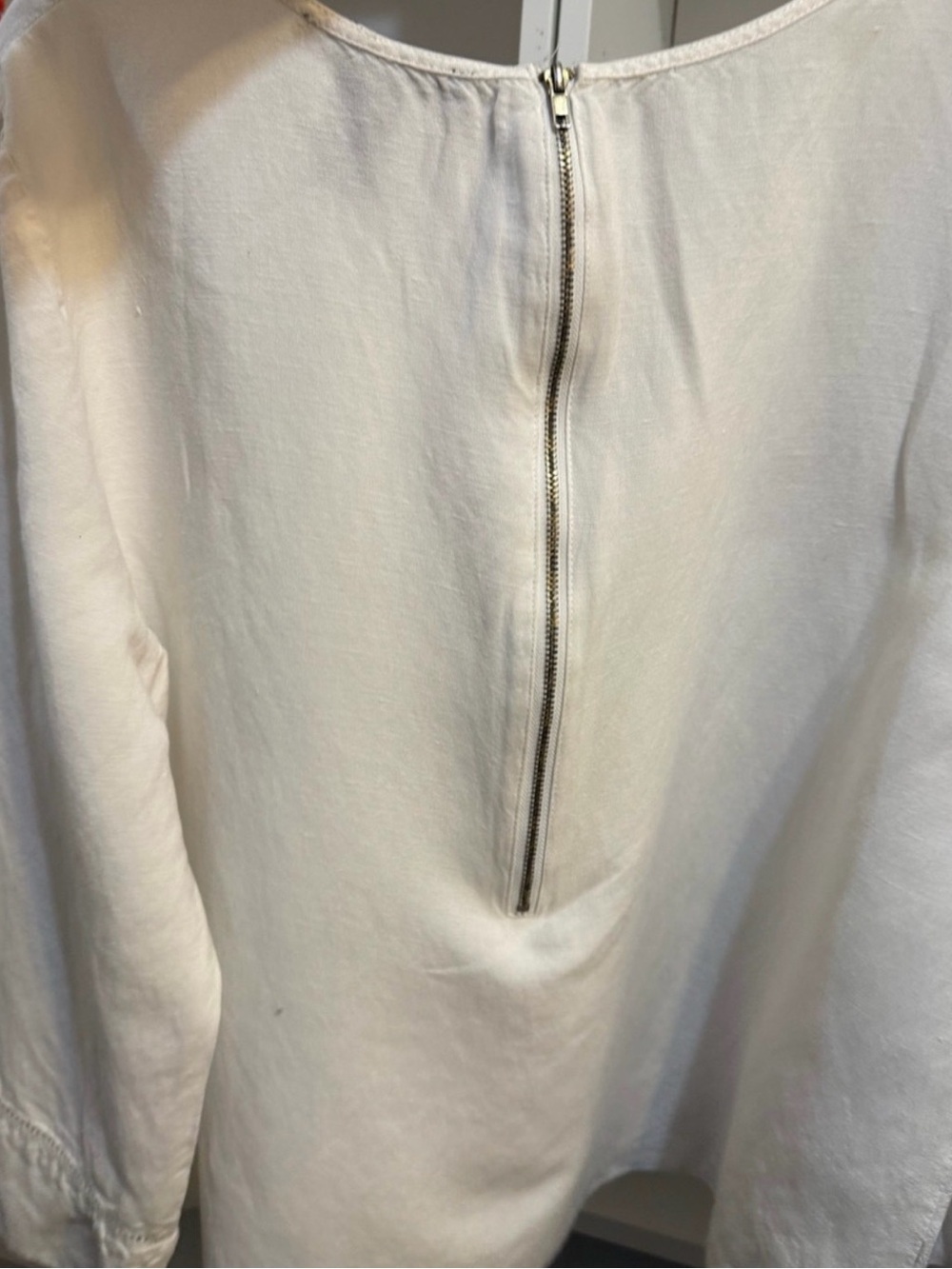 Grace Elements White Linen/Rayon Top L - Picture 6 of 7